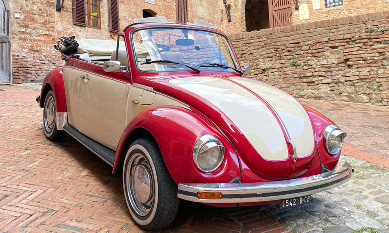 VW MAGGIOLONE CABRIOLET -CLASSIC CAR RENTAL-HIRE -TUSCANY – FLORENCE – SIENA PISA CHIANTI